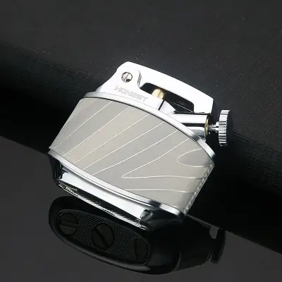 Picture of Wooden Shell Stylish Compact Kerosene Lighter in Sandalwood Retro Design with Easy Ignition