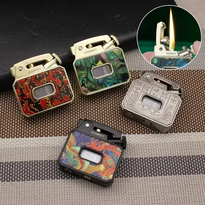 Picture of Honest Vintage Kerosene Lighter – Compact, Elegant & Refillable, Windproof Lighter, Press Ignition Portable Lighter