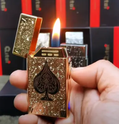 Picture of Ace Lighter USB C Electric Lighters Rechargeable USB Lighter with Poker Design Dual Flame