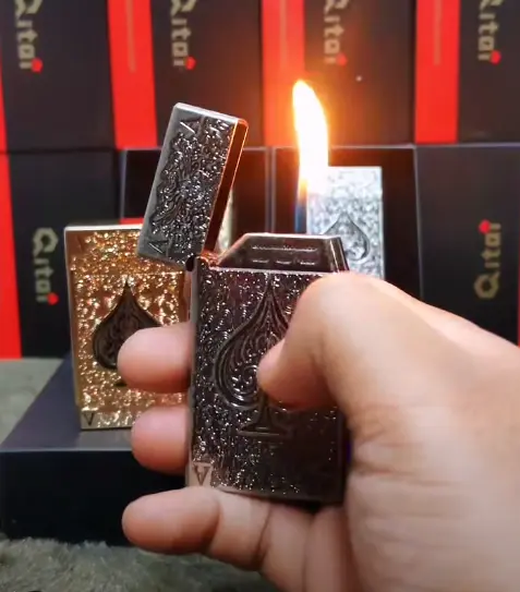 Picture of Ace Lighter USB C Electric Lighters Rechargeable USB Lighter with Poker Design Dual Flame