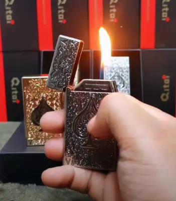Picture of Ace Lighter USB C Electric Lighters Rechargeable USB Lighter with Poker Design Dual Flame
