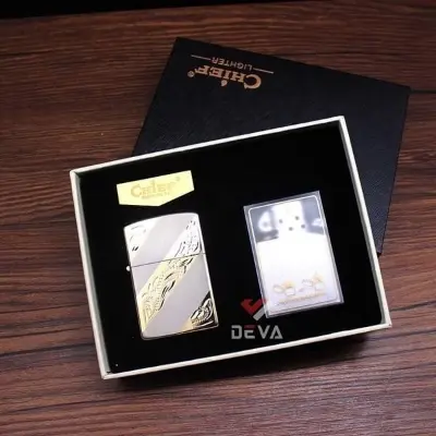 Picture of Chief Dual Flame Lighter with Interchangeable Fluid & Gas Inserts (CF7100J)