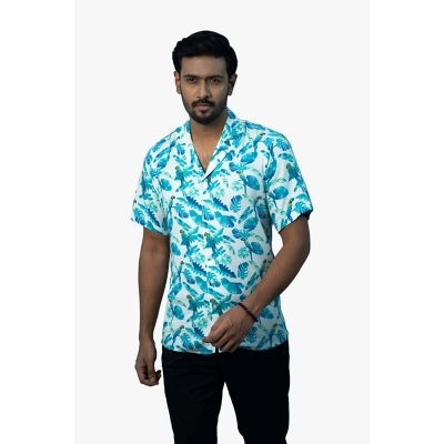 Picture of PIRATE Blended Cotton White and Blue Shirt For Man Multicolor