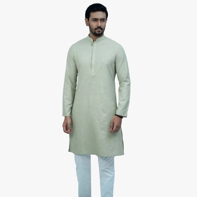 Picture of AGNIV Cotton Sage Green Panjabi For Man