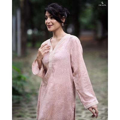 Picture of AMORA Nude Pink Cotton 2 Piece Comfy Everyday Wear For Woman