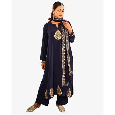 Picture of Nilanjona Royal Blue Premium Women’s Traditional 3-Piece Salwar Kameez