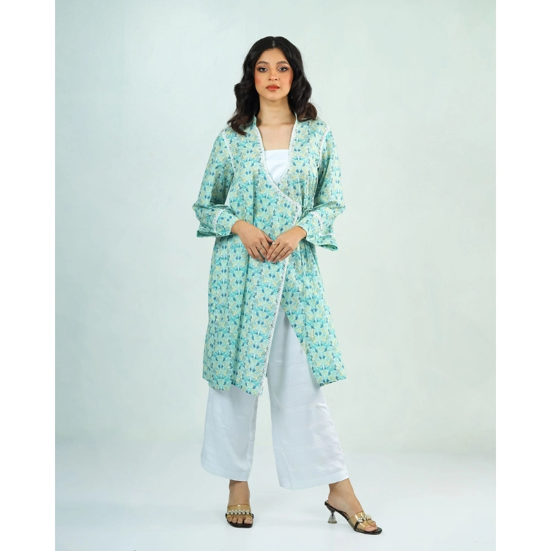 Picture of HAYA Premium Cotton and Chinese Linen Two Piece for Woman White
