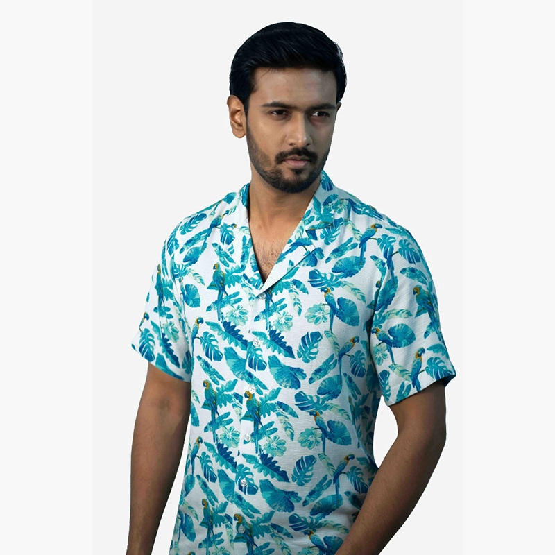 Picture of PIRATE Blended Cotton White and Blue Shirt For Man Multicolor