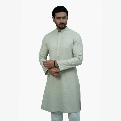 Picture of AGNIV Cotton Sage Green Panjabi For Man