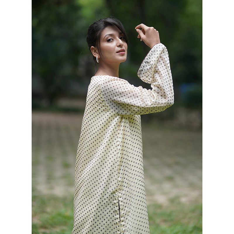 Picture of FANA Printed Georgette 2 piece Salwar Kameez for Women  Off White