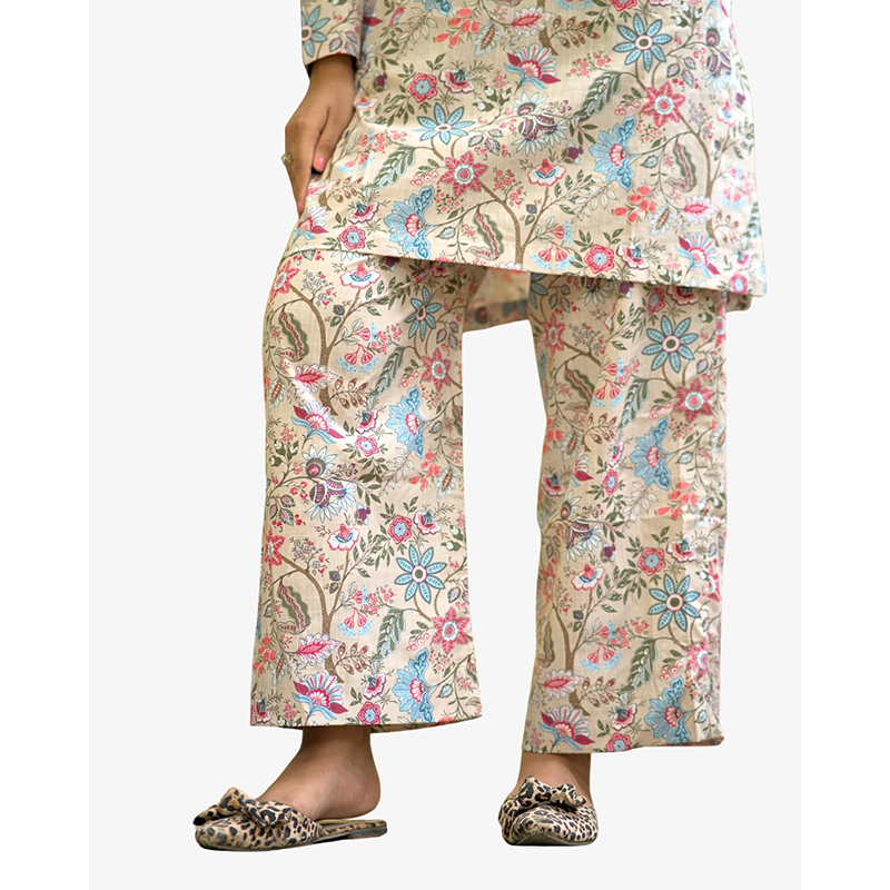 Picture of LUNA Cotton 2-Piece: Stylish and Comfortable Women Co-Ords with a Classic Shalwar Kameez Design Beige