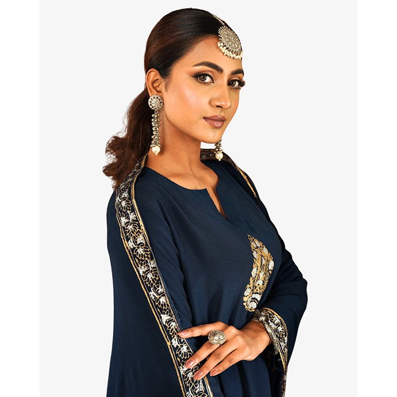 Picture of Nilanjona Royal Blue Premium Women’s Traditional 3-Piece Salwar Kameez