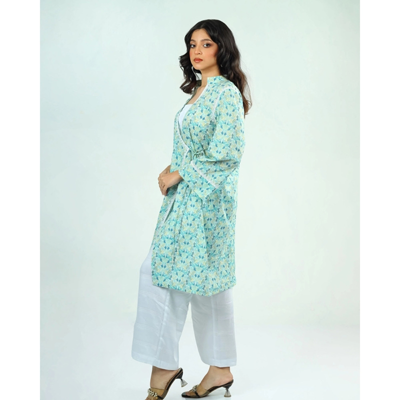 Picture of HAYA Premium Cotton and Chinese Linen Two Piece for Woman White