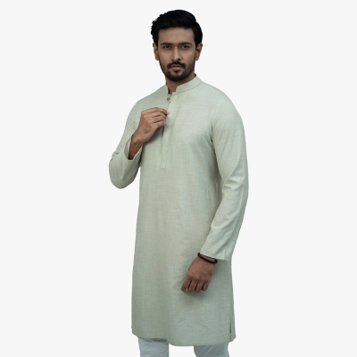 Picture of AGNIV Cotton Sage Green Panjabi For Man