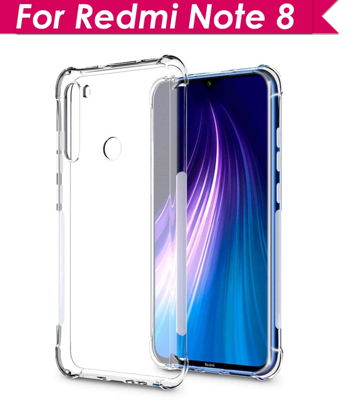 Picture of transparent back cover for redmi note 8