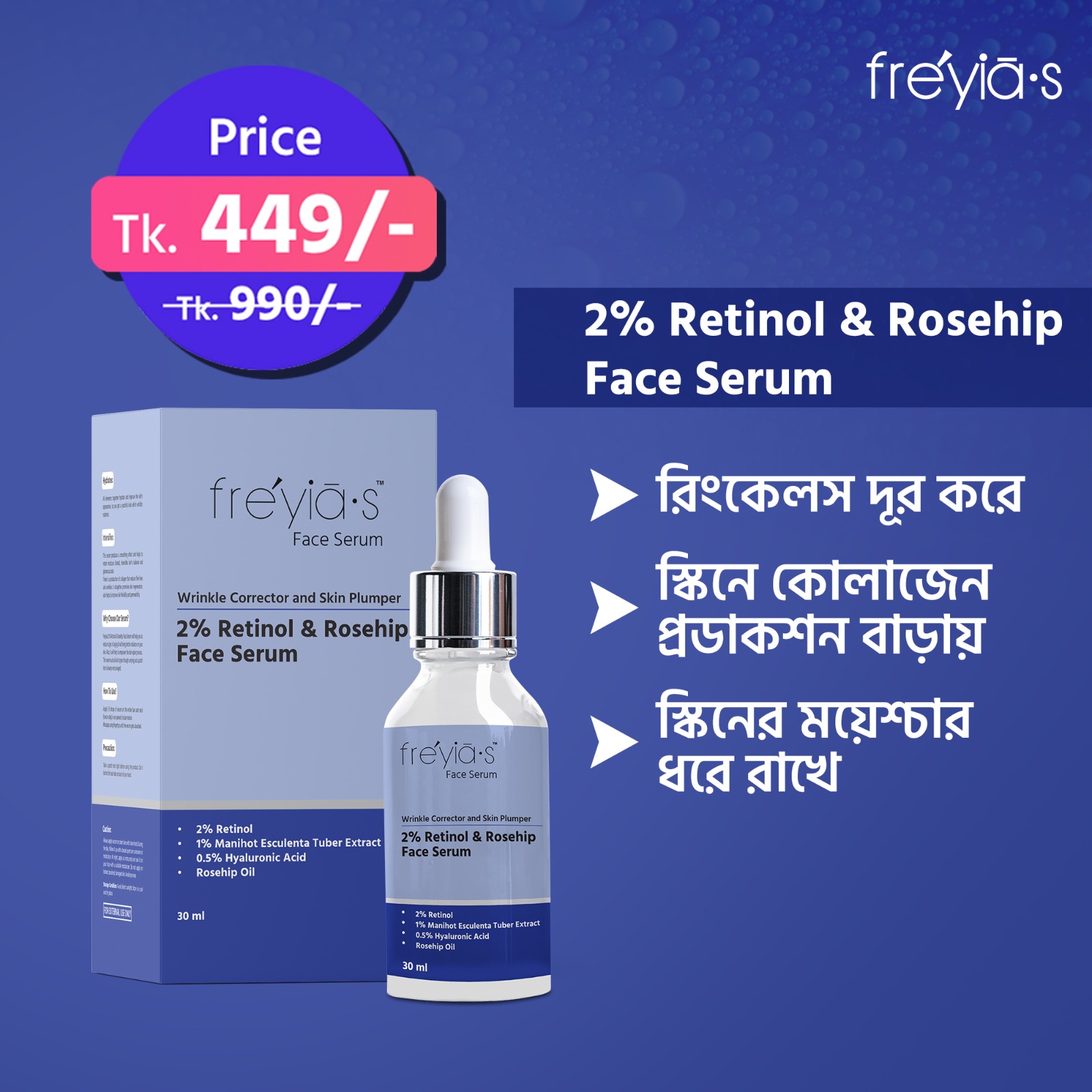 Picture of 2% Retinol & Rosehip Face Serum 30ml 