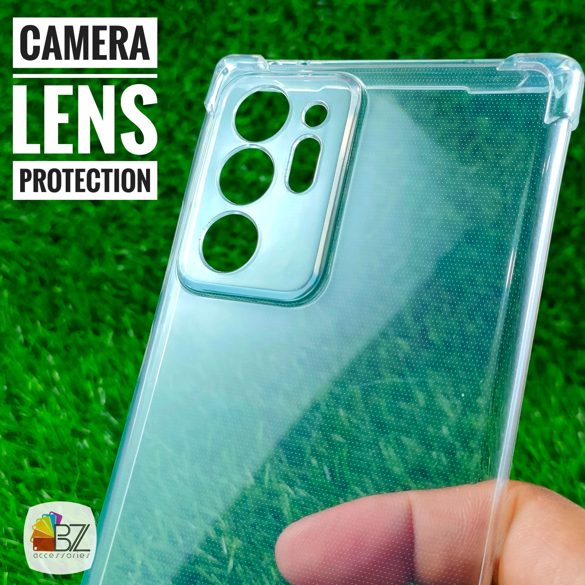Picture of Samsung Note 20 Ultra (6.9 inch) - Airbag Antishock - Drop Resistance Flexible TPU Back Cover Case - With Camera Protection Bump