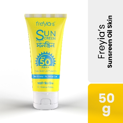 Picture of Freyia's Sunscreen SPF PA 50 ++ For Oily Skin- 50ml Yellow