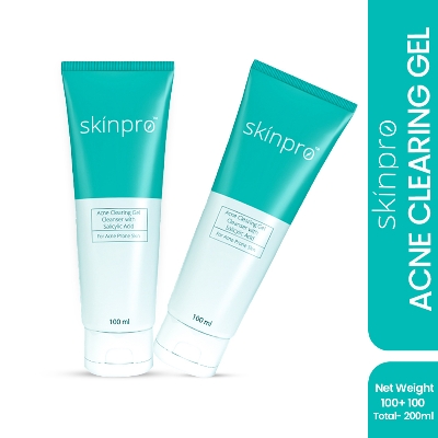 Picture of Buy 2 Skinpro Acne Clearing Gel Cleanser 100 ml Blue