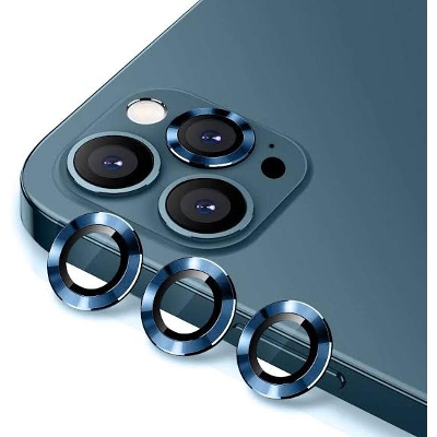 Picture of Camera Lens Protector for i.Phone 11 /11 pro/ 11 pro max Premium HD Tempered Glass Metal Ring Aluminum Alloy Lens Screen Cover Film