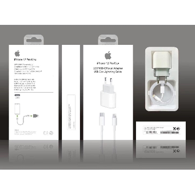 Picture of iPhne Fast Wall 20 watts USB, Type-c Fast charging cable for 12 pro max/12 pro/12/11 pro max/11 pro /11/xs max/s /xr/8 plus/7/6