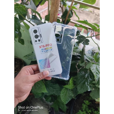 Picture of clear transparent back cover for vivo x70 pro