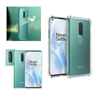 Picture of for one plus 8 (3-in-1) combo pack (transparent back cover +back poly +CAMERA LENS PROTECTOR )