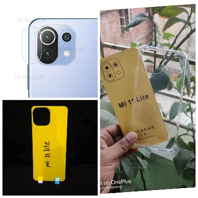 Picture of for xiaomi mi 11 lite / mi 11lite ne 5g (3-IN-1) combo  pack (back poly+camera lens protector+back cover)