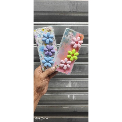 Picture of Oppo a15/a15s/a35 এর জন্য ফুলের রিস্টব্যান্ড চেইন ফ্যাশন ব্রেসলেট মার্বেল গ্লিটার কেস নরম সিলিকন বাম্পার সুরক্ষামূলক মোবাইল ফোনের কেস সহ ব্যাক কভার (Back Case Cover For Smartphone)