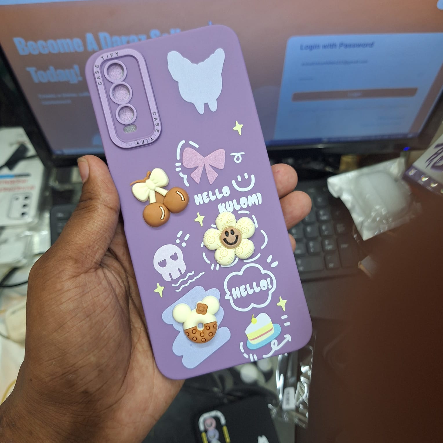 Picture of For Vivo y20/y12s/y20t Laddy Butterfly Back Cover - Camera - Phone Back Cover
