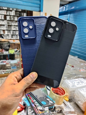 Picture of For Symphony Helio 80 Carbon Case Back Cover Ultra Thin Soft Luxury Square Liquid Silicone For Symphony Helio 80 Phone Case