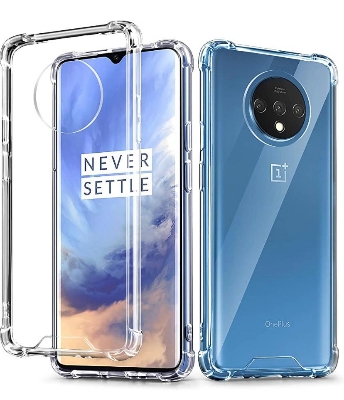 Picture of One Plus 7T Back Cover Transparent Soft Bumper Clear 6D Silicon Jelly Back Case HD Imported