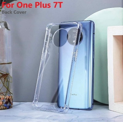 Picture of One Plus 7T Back Cover Transparent Soft Bumper Clear 6D Silicon Jelly Back Case HD Imported