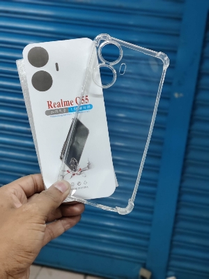 Picture of for realme c55 soft clear transparent back cover