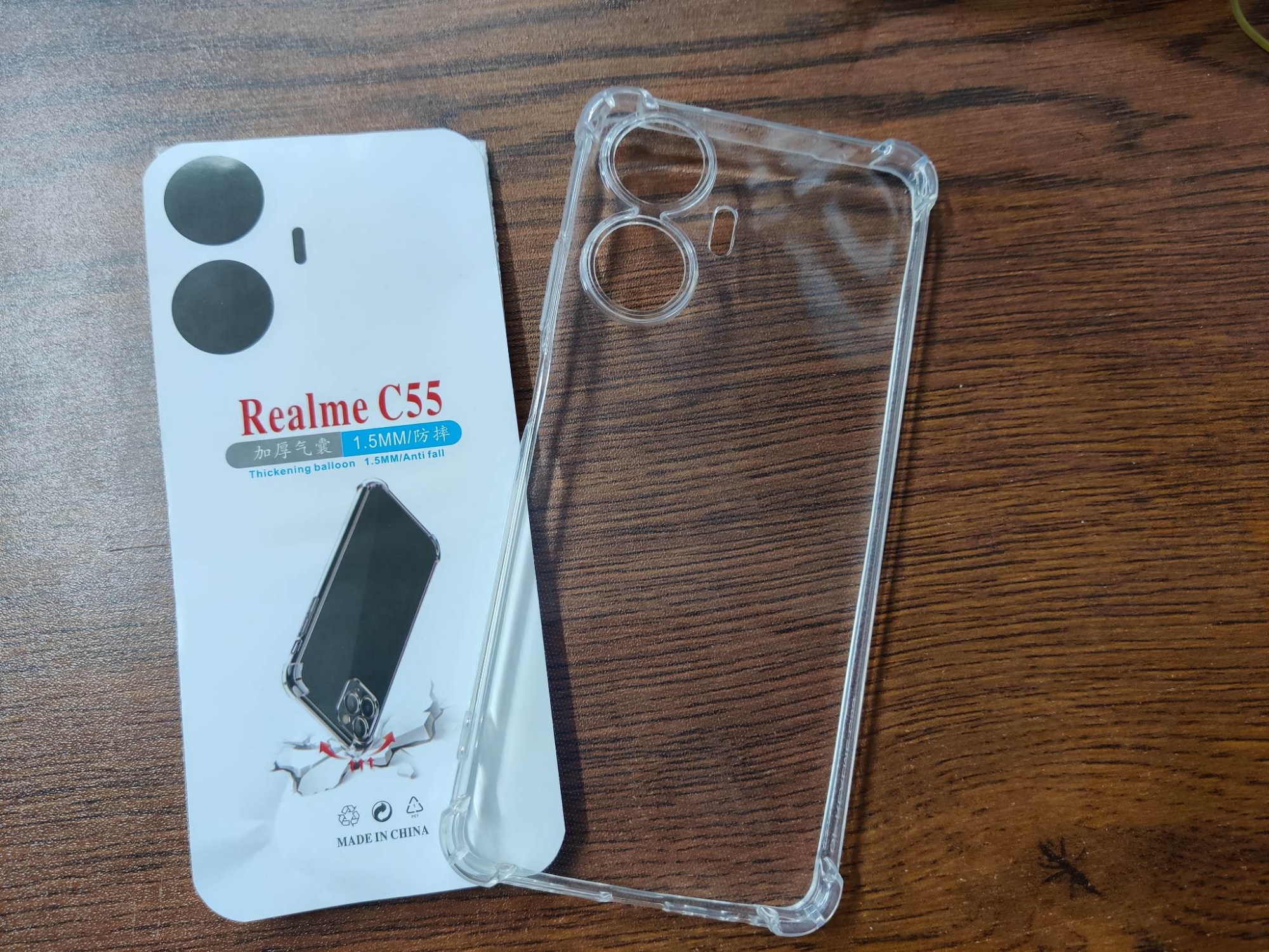 Picture of for realme c55 soft clear transparent back cover