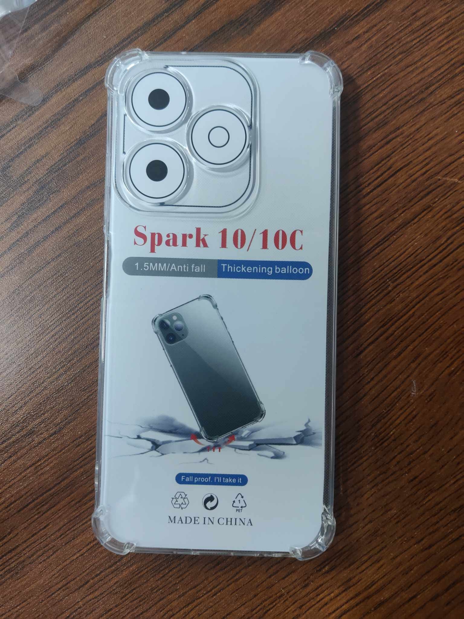 Picture of FOR TECNO SPARK 10 / SPARK 10C  Break proof/ Shock proof Transparent clear TPU back case