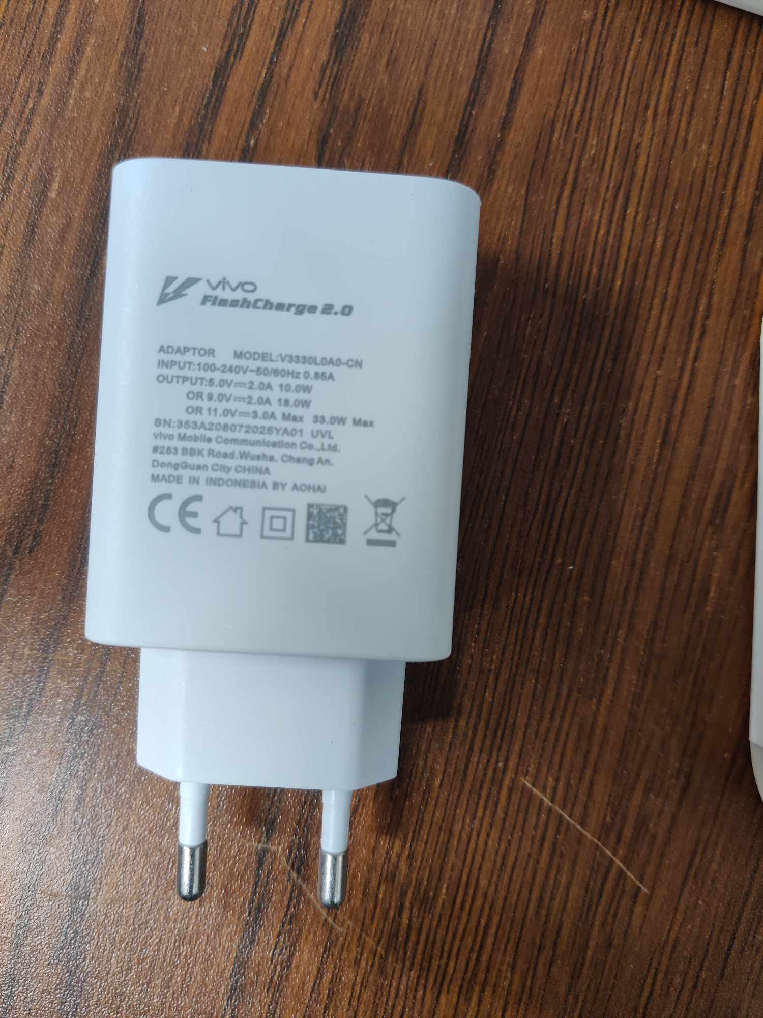 Picture of 22W Fast Flash Charge 2.0 for Vivo Quick Charging Adapter Type-C Support All Smartphone
