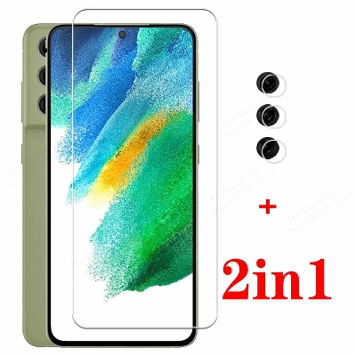 Picture of For Samsung Galaxy S21 FE 5G 2IN1 Lens Screen Protector For GalaxyS21 FE Galaxy S21FE GalaxyS21FE 5G SM-G990B Camera Protective Film