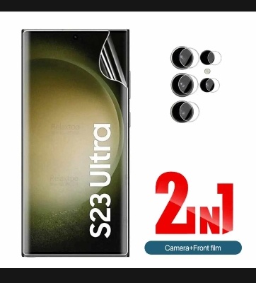 Picture of 2in1 combo pack camera lens screen protector for samsung galaxy s23 ultra