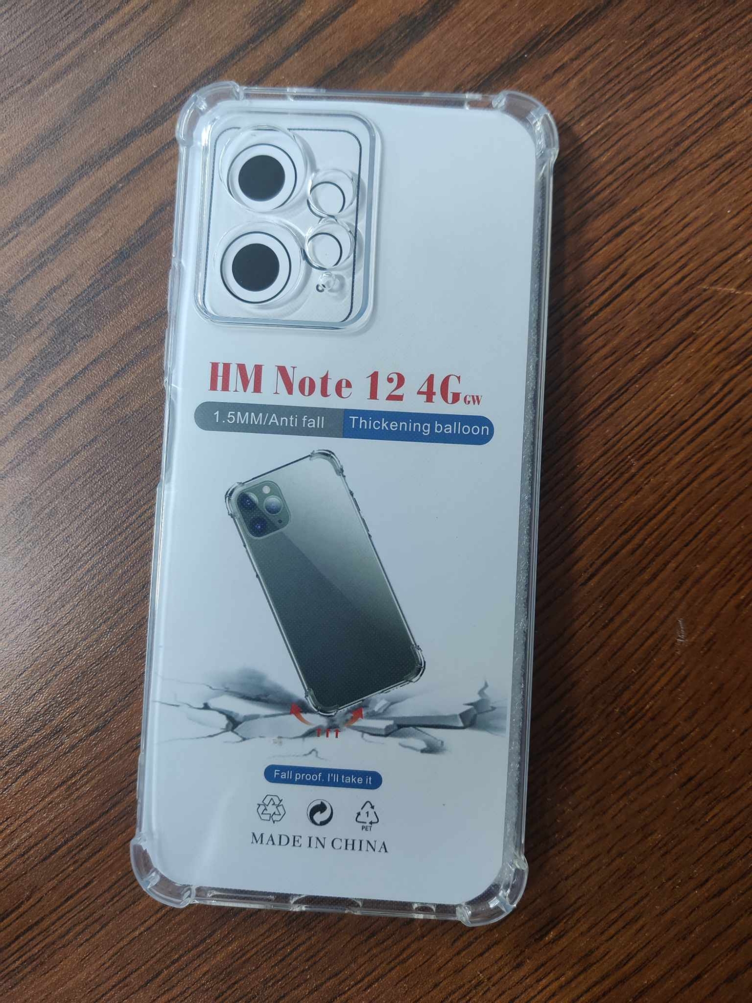 Picture of FOR REDMI NOTE 12 4G  Break proof/ Shock proof Transparent clear TPU back case