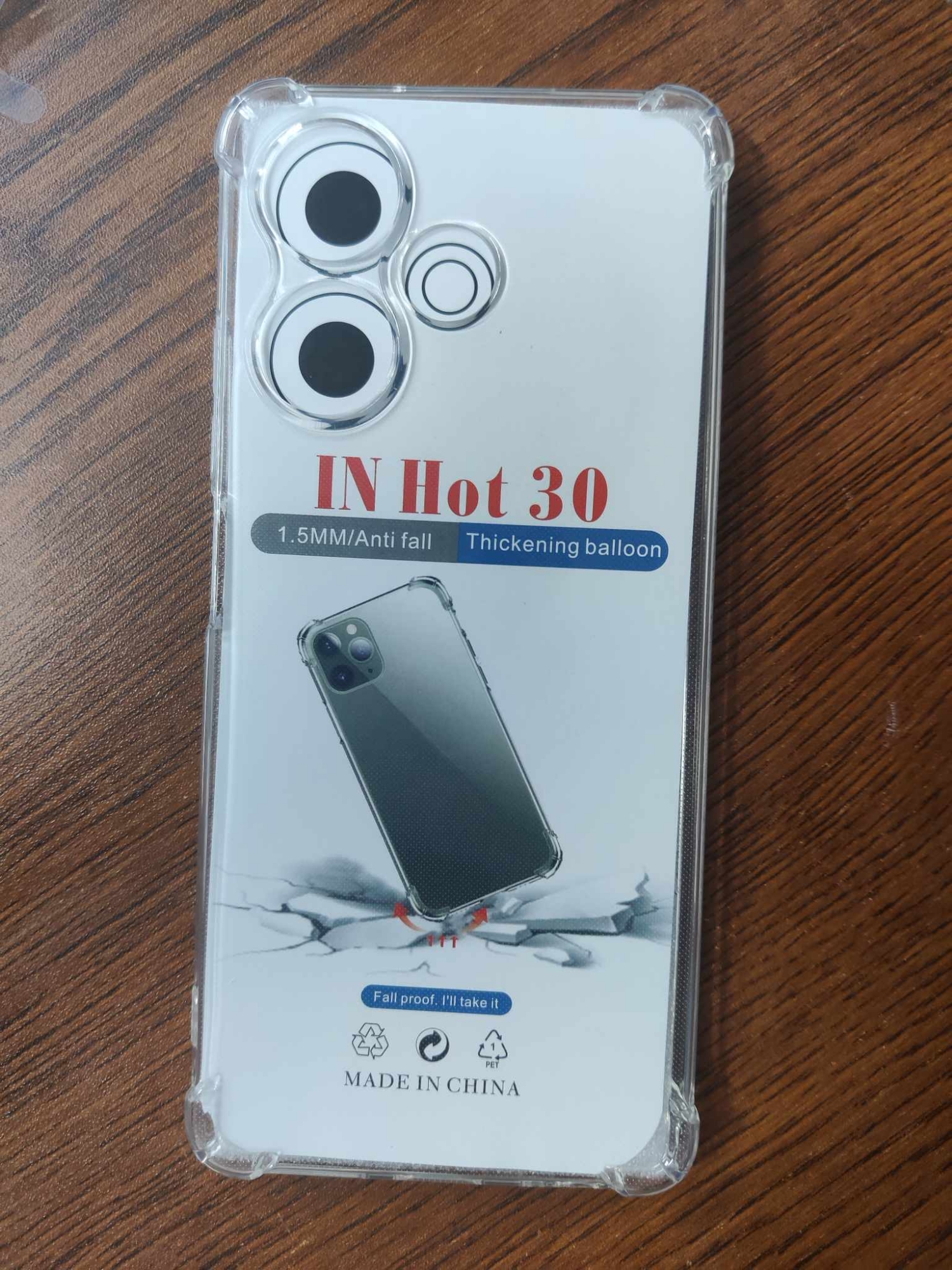 Picture of transparent back cover for infinix hot 30
