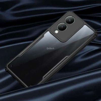 Picture of for Vivo Y17s Clear Case Shockproof Transparent Hard Phone Back Cover
