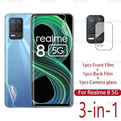Picture of For Realme 8 5G 3-in-1 Combo Pack (Front Matte+Back Hydrogel Poly +Camera Lens)