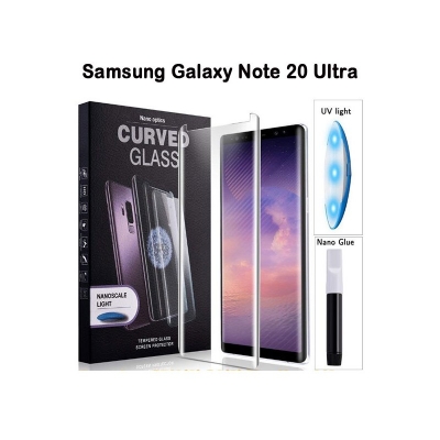Picture of FOR Samsung Galaxy Note 20 ULTRA / S21 ULTRA / S20 ultra / s22 ultra / NOTE 20 / S23 ultra  (A+ GRADE) UV Light Adhesive Tempered Glass Screen Protector - Transparent