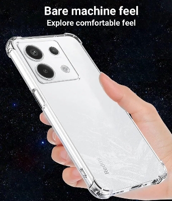 Picture of Xiaomi Redmi Note 13 4g Premium Silicone Case Crystal Clear Soft TPU Ultra-Thin Transparent Flexible Protective Mobile Phone Back Cover