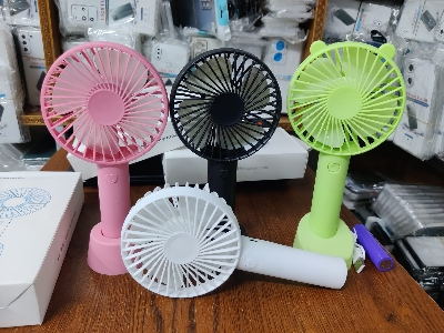 Picture of Multicolor Usb Charging Portable Fan - Charger Fan balck  white