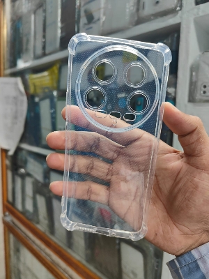 Picture of Clear Case for Xiaomi Mi 14 Ultra, Transparent Soft TPU Back Cover Corner Shockproof Airbag Camera Lens Protection (Clear)