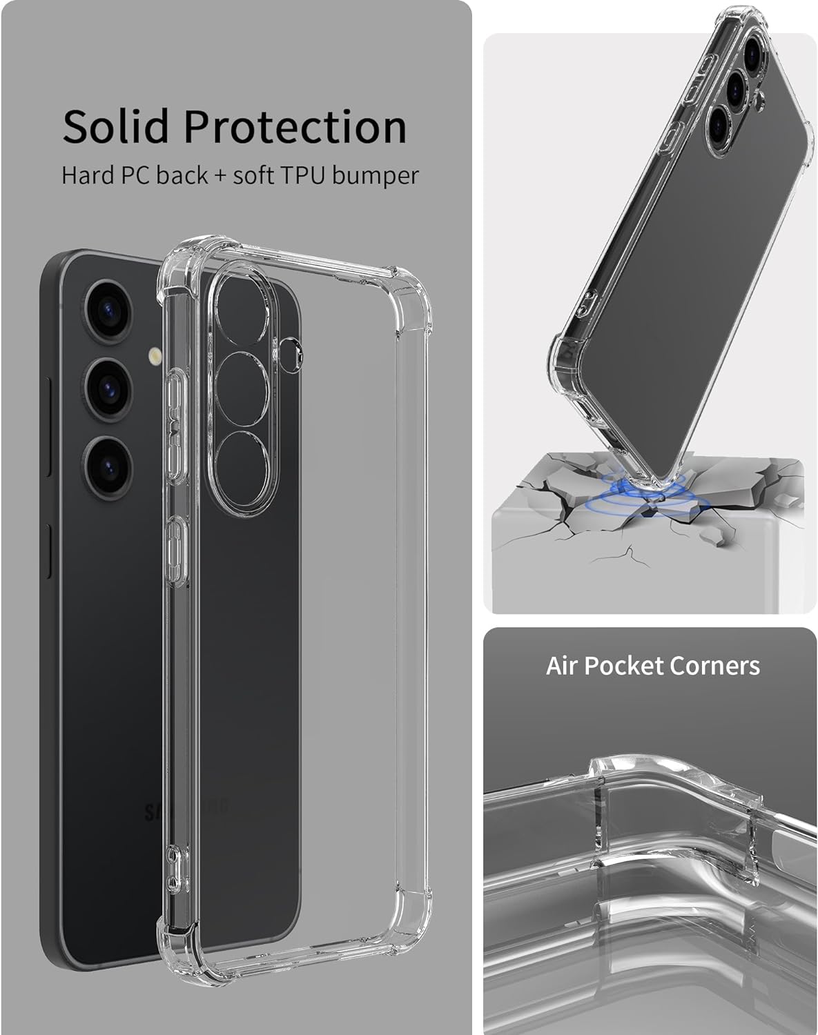 Picture of Samsung  Galaxy A55 (5G) Soft Transparent shockproof Tpu Back Case/Cover Water Colour