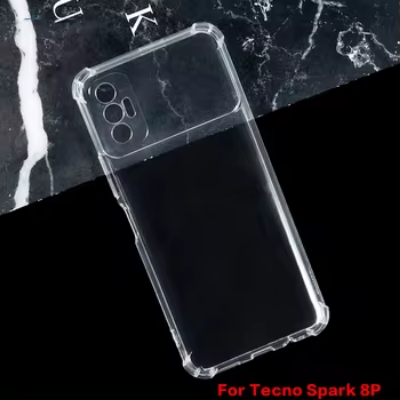 Picture of For Tecno Spark 7 Pro Soft Silicon Transparent Bumper Case Back Cover