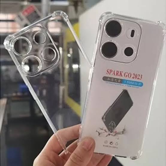 Picture of Tecno Spark Go 2023/Pop 7/Pop 7 Pro/Infinix Smart 7 Back Cover Full Transparent White Tpu Case